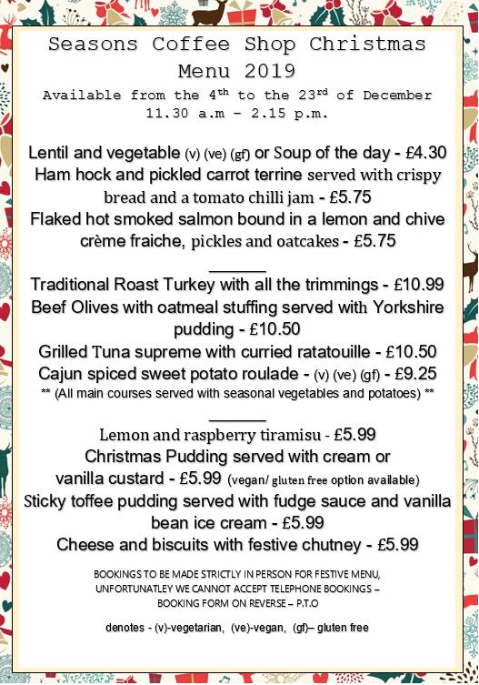 christmas 2019 menu